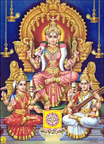 Durga, Lakshmi, Saraswati